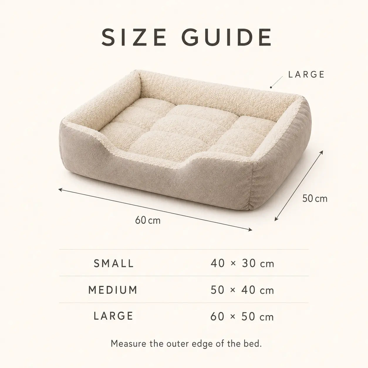 CozyNest Soft Bolster Pet Bed for Dogs & Cats