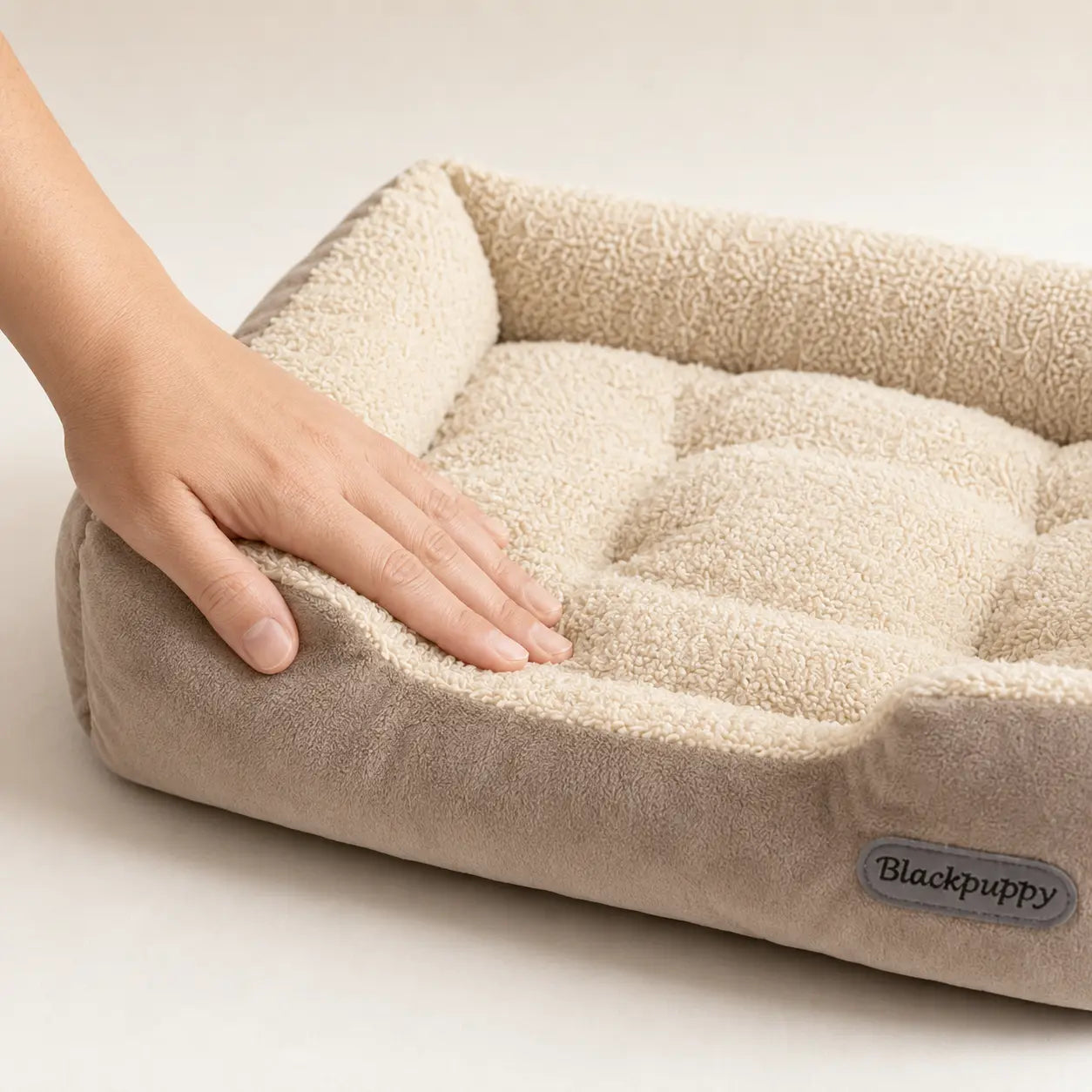 CozyNest Soft Bolster Pet Bed for Dogs & Cats