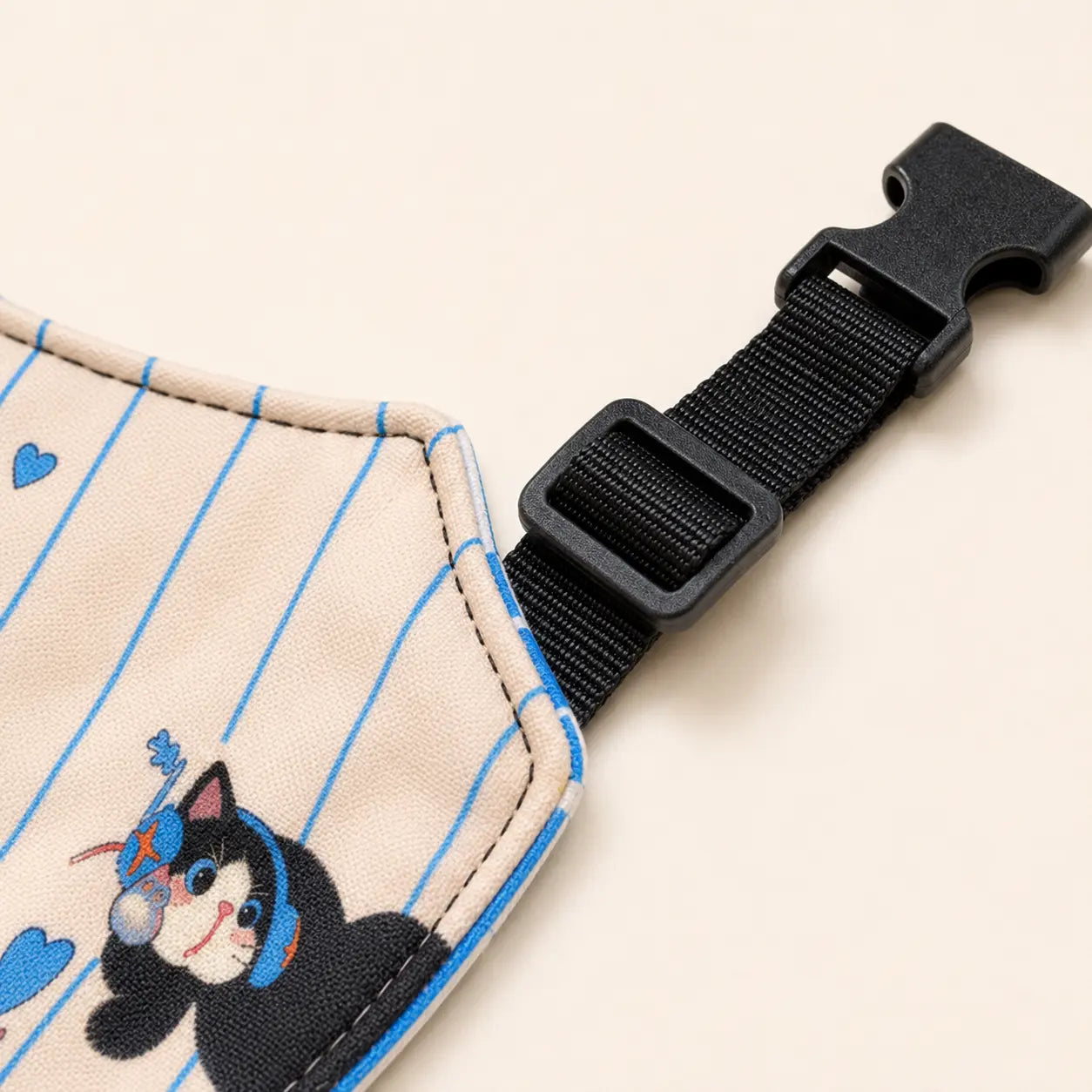 Whisker Friends Adjustable Cat Bib – Sky Blue